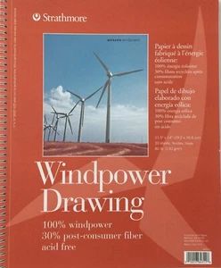 Dibujo de energía eólica Strathmore STR-643-11 No.80, 11,5""x14"" 30 hojas encuadernado con cable - Imagen 1 de 3