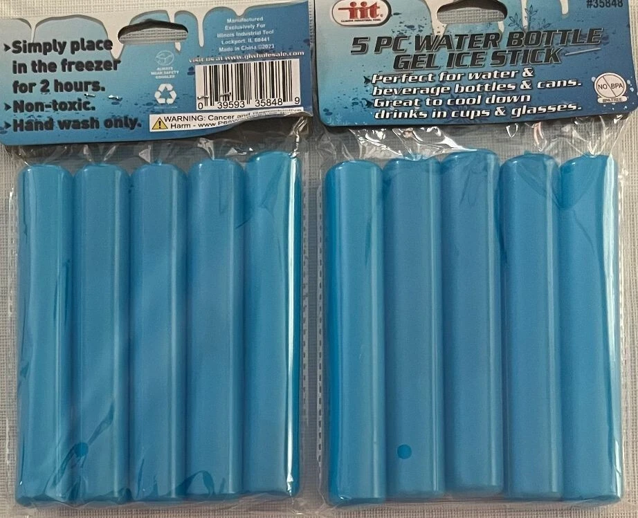2X Ice Cube Sticks 10 Sticks  Reusable Freezable Water Bottle Cooling Rods ~ New - Image 1 of 3