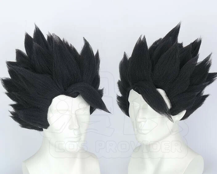 Peruca de cabelo Dragon Ball Son Gohan Goku Super Saiyajin preta cosplay curta - Imagem 1 de 1