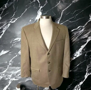 Ralph Lauren goldbrauner 3-Knopf Sportmantel Gr. 44 L Seide Wolle Anzugjacke - Bild 1 von 16