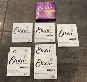 Elixir Strings 11100 Polyweb 80/20 Bronze Medium Acoustic 8 Strings .017-.056  - Picture 1 of 3