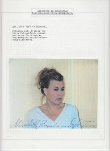 Elisabeth zu Schleswig-Holstein-Sonderburg-Glücksburg Original Autograph (L6479) - Imagen 1 de 1