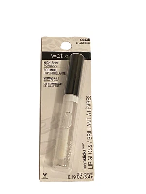 wet n wild Megaslicks Lip Gloss, Crystal Clear, 0.19 Ounce FREE SHIPPING - Image 1 of 3
