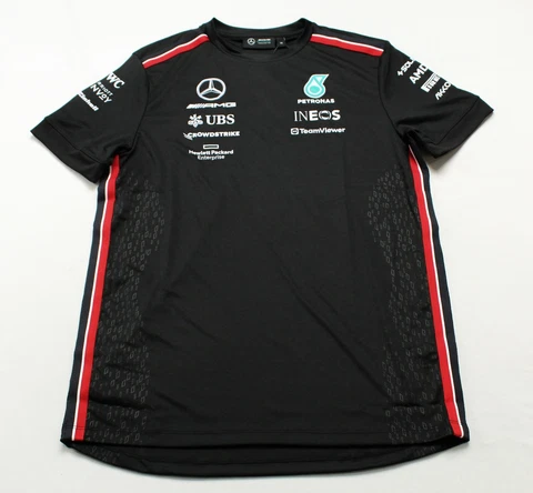 Mercedes AMG Petronas Unisex Adults F1 2023 Team Driver T-Shirt BE5 Black Medium Cover