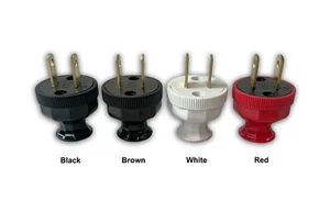 Enchufe antiguo réplica estilo vintage - listado por UL - polarizado - cuello largo - Imagen 1 de 9