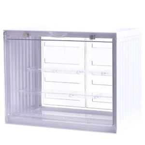 Setzkasten aus Acrylglas für Mini Figuren Vitrine mit 3 Ebenen 30x24x17, Weiß - Bild 1 von 6