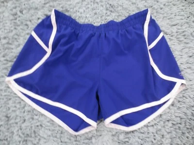 Shorts feminino GapFit pequeno azul roxo mistura elástica forrado roupa ativa corrida * - Imagem 1 de 4