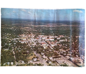 Vintage Aerial Photo Poster Southwest Texas State University SWT 18x12 1970's? - Picture 1 of 16