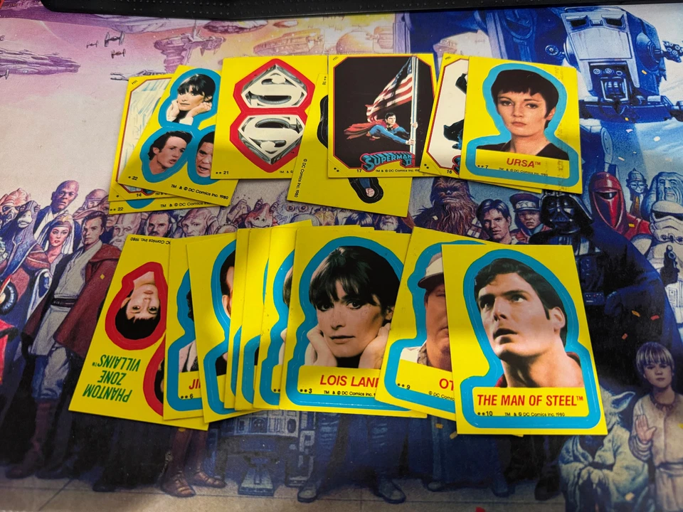 Superman II - 16 Sticker Card LOT - 1980 Topps - EX+ Foto 1 de 1
