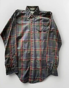 Vintage Kensington Row Minneapolis USA Red Green Blue Plaid Shirt Mens Medium - Picture 1 of 8
