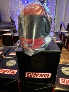 Simpson Signature Edition Ken Schrader Mini Race Helmet Budweiser NASCAR ARCA - Picture 1 of 3