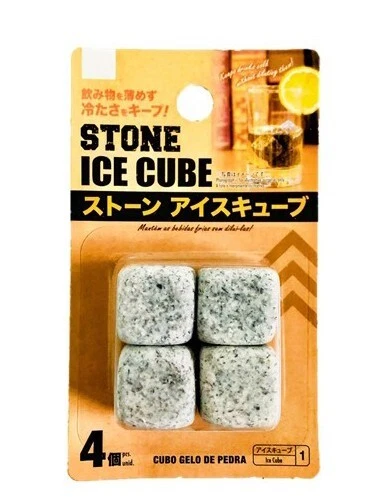 Paquete de 4 CUBITOS DE HIELO DE PIEDRA mantiene las bebidas heladas sin diluir/derretir ¡NUEVO! Foto 1 de 1