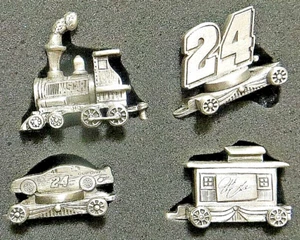 NASCAR Jeff Gordon Miniature Pewter Mini Train Set # 286547 Licensed Rare! - Picture 1 of 2