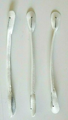Paquete de 3 orejas de repuesto de cuero blanco Foto 1 de 3
