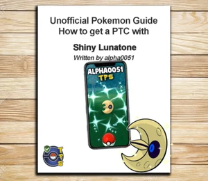 Pokemon Shiny Lunatone P T C (Include 1 Shiny )  Guide How to Get 60k - Picture 1 of 2