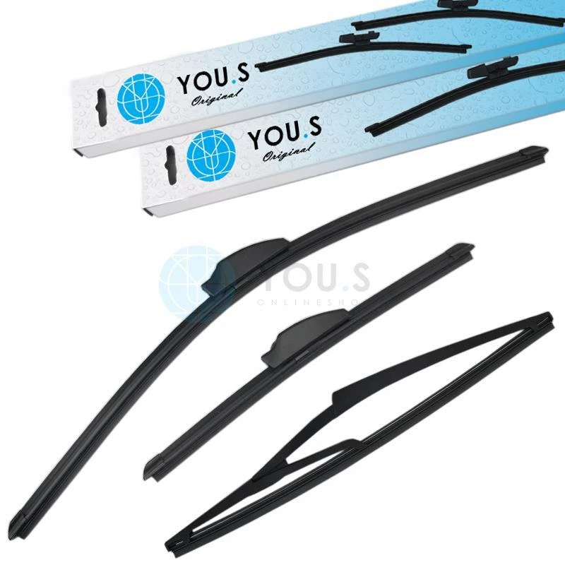 You.S Essuie-Glace Kit Avant+Arrière pour Honda Civic VII Hatchback (E _) - Photo 1/1