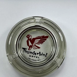 Vintage Thunderbird Hotel Las Vegas Nevada Glas Aschenbecher 1546 - Bild 1 von 9
