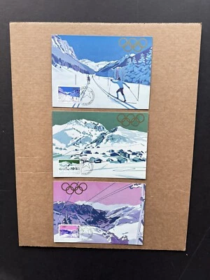 Liechtenstein FDC Maximum Card (MK11) 1979 Lake Placid Winter Olympics #678-80 - Image 1 of 2