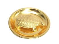 Metal Feng Shui Tortoise On Plate Showpiece Golden, Diameter: 5.5 Inch Metal Feng Shui Tortoise On Plate Showpiece Golden, Diameter: 5.5 Inch