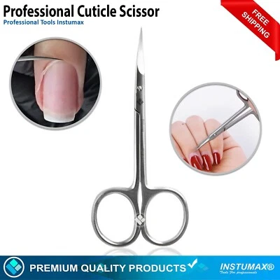 PROFESSIONAL CUTICLE SCISSORS MULTI PURPOSE MANICURE PEDICURE STAINLESS STEEL - Image 1 of 3
