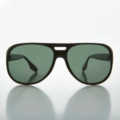 Gafas de sol negras grandes de aviador vintage - Hutch Foto 1 de 3