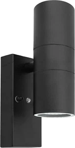 Wired Outdoor Up & Down Sensor Wall Light GU10 Black Stainless Steel - Open Box - Picture 1 of 8