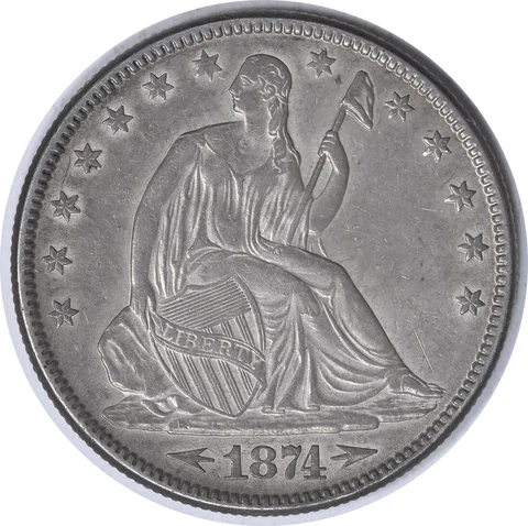 1874 Liberty Seated Half Dollar Arrows AU Uncertified #945 Cover