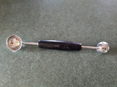 Utensilio de cocina vintage EKCO EE. UU. Melón Baller cuchara mango negro doble cabezal Foto 1 de 4