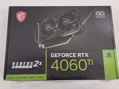 MSI Gaming GeForce RTX 4060 Ti Ventus 8GB GDRR6 Extreme Clock: 2580 MHz  HDMI/DP - Image 1 of 4