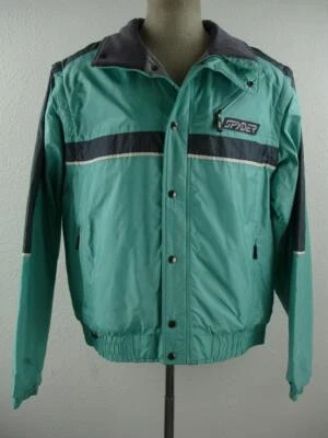 Men's XL Spyder Ski Jacket Green Made in Japan Detachable Sleeves Vest Entrant - Image 1 of 4