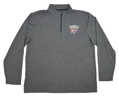 Oklahoma City Thunder Shirt Men's XXL 2XL Gray UNK 1/4 Zip Pullover NBA NEW - Image 1 of 4