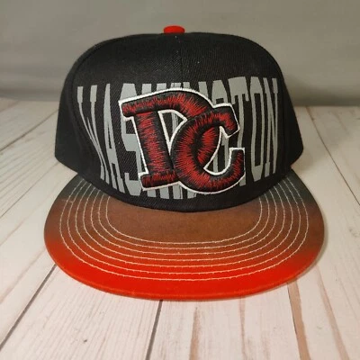 MLB Washington DC Snapback Sombrero Rojo Negro Gorra de Béisbol City Hunters Ajustable Foto 1 de 4