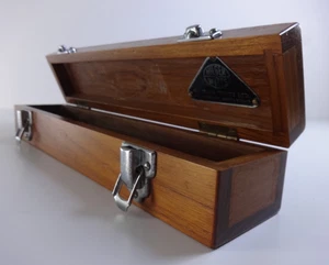 Instrumento científico de madera vintage caja hecha a mano HILGER WATTS Cheney años 60 30 cm - Imagen 1 de 11