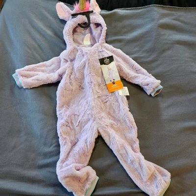 Disfraz de unicornio para niño pequeño mono pijama 2T 3T púrpura alas cuerno Foto 1 de 4