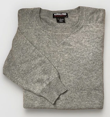Kirkland Signature Hombres S 100% Cachemira Sudadera Pullover Gris Suéter DEFECTUOSO Foto 1 de 4