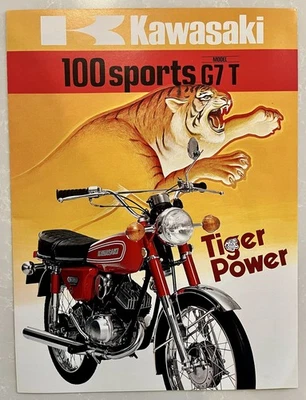 Kawasaki 100 Sports G7T motorcycle sales brochure vintage 2 stroke - image 1 of 4