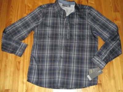 Camisa Free Country Para Hombres M Grises/Azules L/S 1 Cremallera Bolsillo Abotonada NUEVA CON ETIQUETAS BONITA Foto 1 de 4