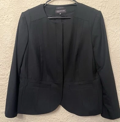 Traje Blazer Chaqueta Jones New York Negro Sin Cuello Elástico Para Mujer 14W Foto 1 de 4
