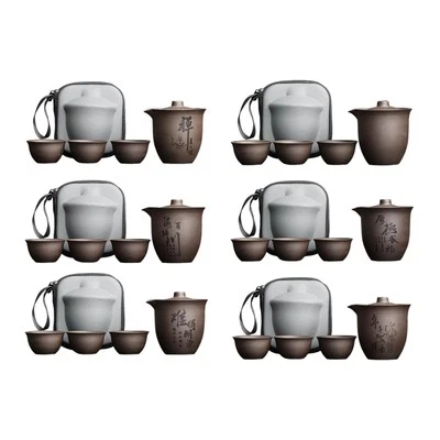 Travel Tea Set Practical with Carrying Bag for Holiday Gift Home Picnics - Image 1 of 2