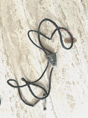 collier cravate ancienne western country tête taureau marque Alpaca Mexico - Photo 1/4