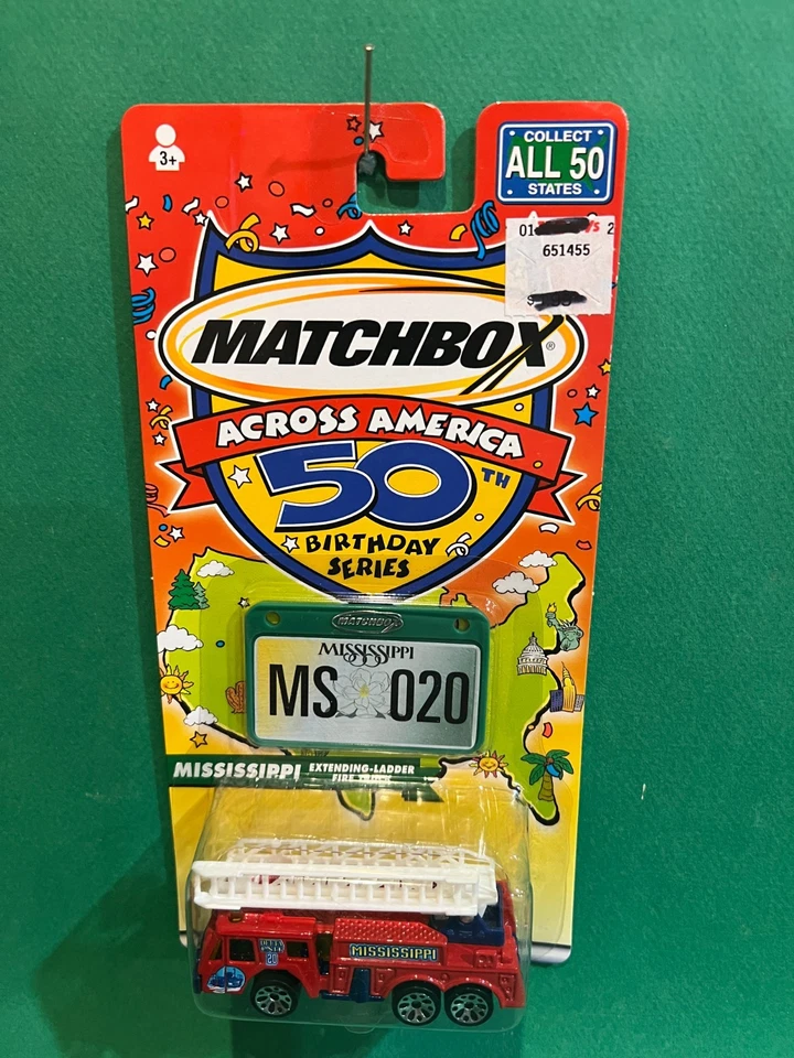 Matchbox Across America 50th Birthday Mississippi Fire Truck 1/64 Diecast BX48 - Image 1 of 1