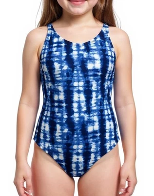 NWT Kanu Surf Girls Hurricane Beach Sport UPF 50+ 1 Piece Swimsuit Size 10 Blue - Image 1 of 4