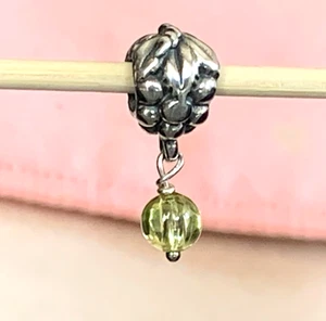 Original Pandora Sterling CHARDONNAY TRAUBE CHARM PERIDOT BAUMELN #790481PE NEU - Bild 1 von 4
