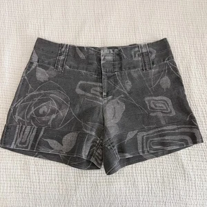JAK & RAE pantaloncino donna piccolo marrone floreale astratto polsini bottoni estate spiaggia - Foto 1 di 12