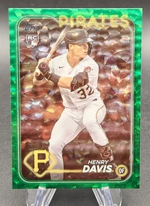 2024 Topps Green Crackle Foil Henry Davis Rookie /499 Pittsburgh Pirates RC #295 - Picture 1 of 2