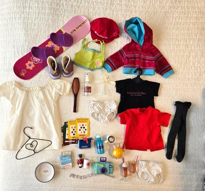 Lot Pleasant Company American Girl Doll Accessories, Clothes, Tagged Stamped - Image 1 of 4