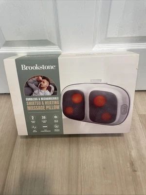 Almohada de masaje Brookstone inalámbrica y recargable para shiatsu y calefacción *NUEVA* Foto 1 de 4