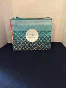 Set di dieci sacchetti per trucco Thrive Causemetics leggeri con cerniera colorati 8x10 - Foto 1 di 16