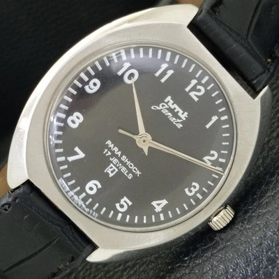 RELOJ VINTAGE HMT JANATA CUERDA MANUAL INDIO HOMBRE ESFERA COLOR NEGRO a702052-1 - Imagen 1 de 4