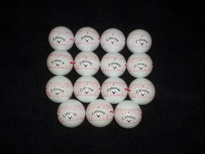 15 pelotas de golf Callaway superblandas rojas/rosas salpicaduras Foto 1 de 2